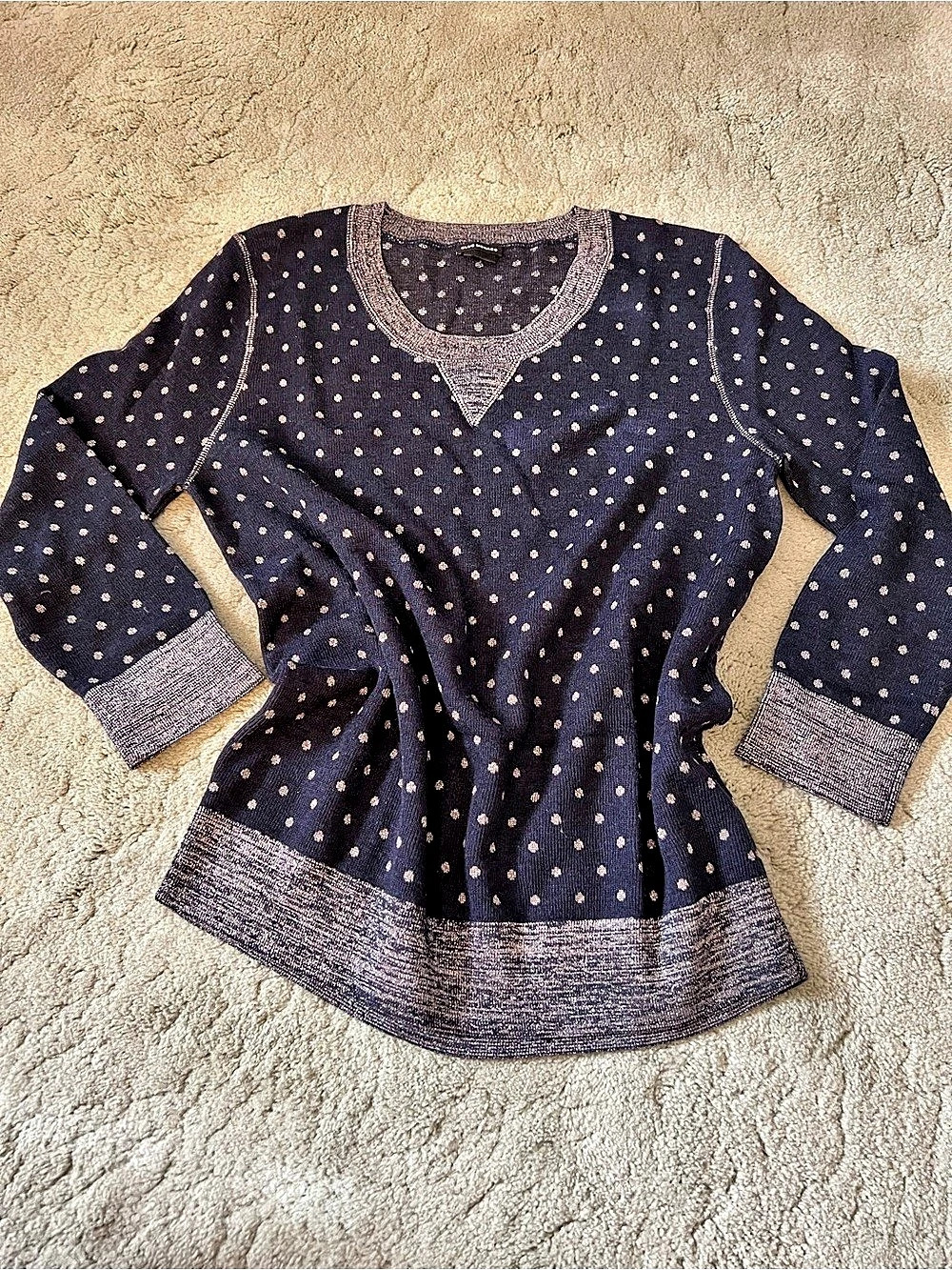 Club Monaco Polka Dot Wool Sweater Size Large